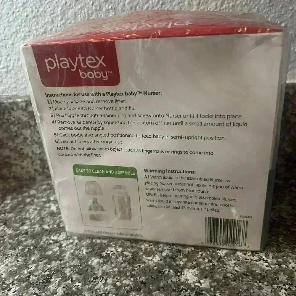 Playtex Nurser Drop in Liners Disposable Bottle 4oz 150 Ct. New Sealed
